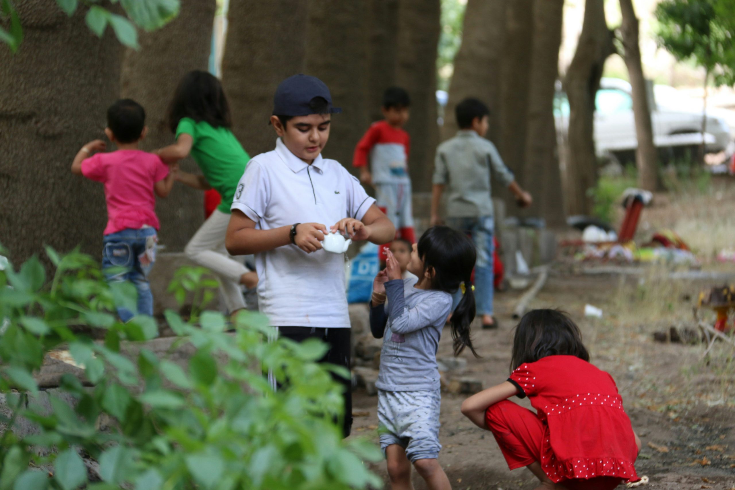 Children enjoying time together in nature